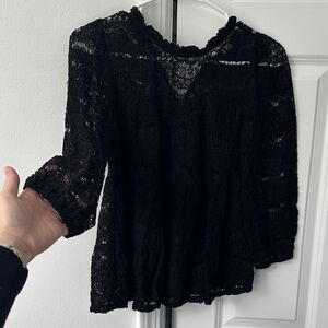 Elegant Black Lace Top